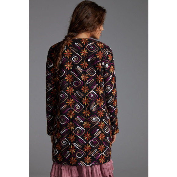 Anthropologie Hutch Floral Embroidered Coat Womens Small Retro Boho Artsy NWT - Picture 4 of 16